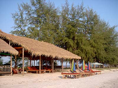 Beach shack in Shihanouk vill of Cambodia